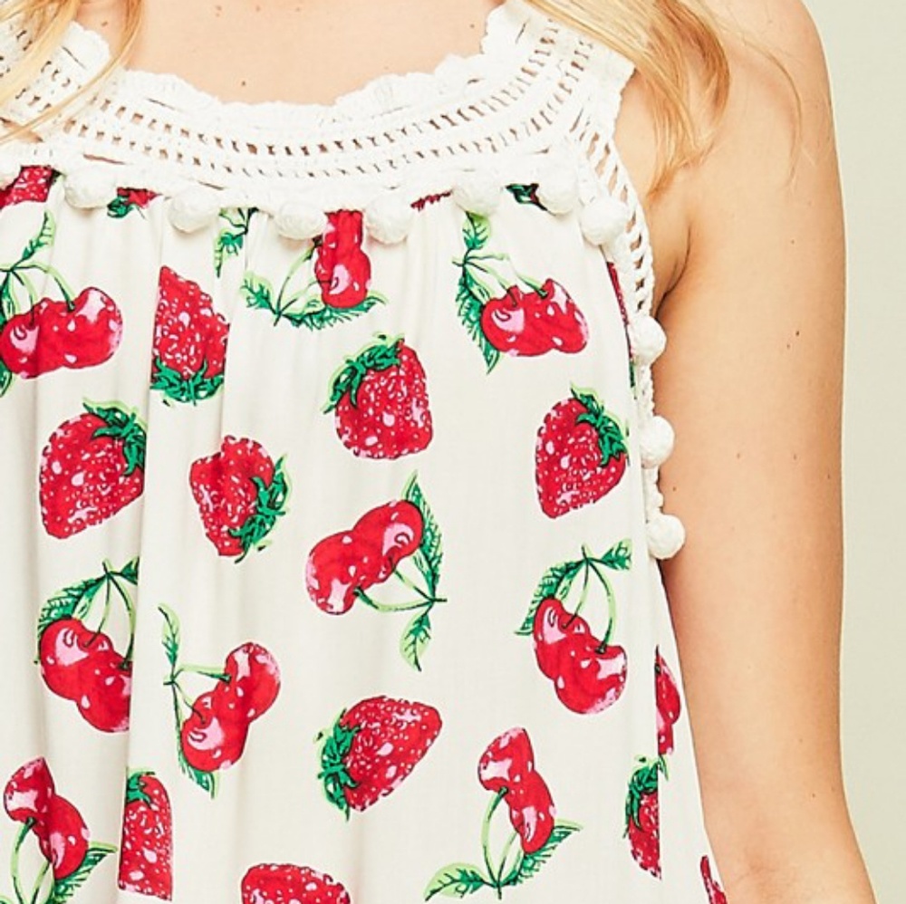 Strawberry Ruffle Top - Picture 4 of 6